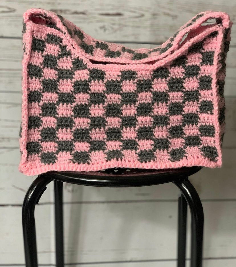 Crochet Checkerboard Purse