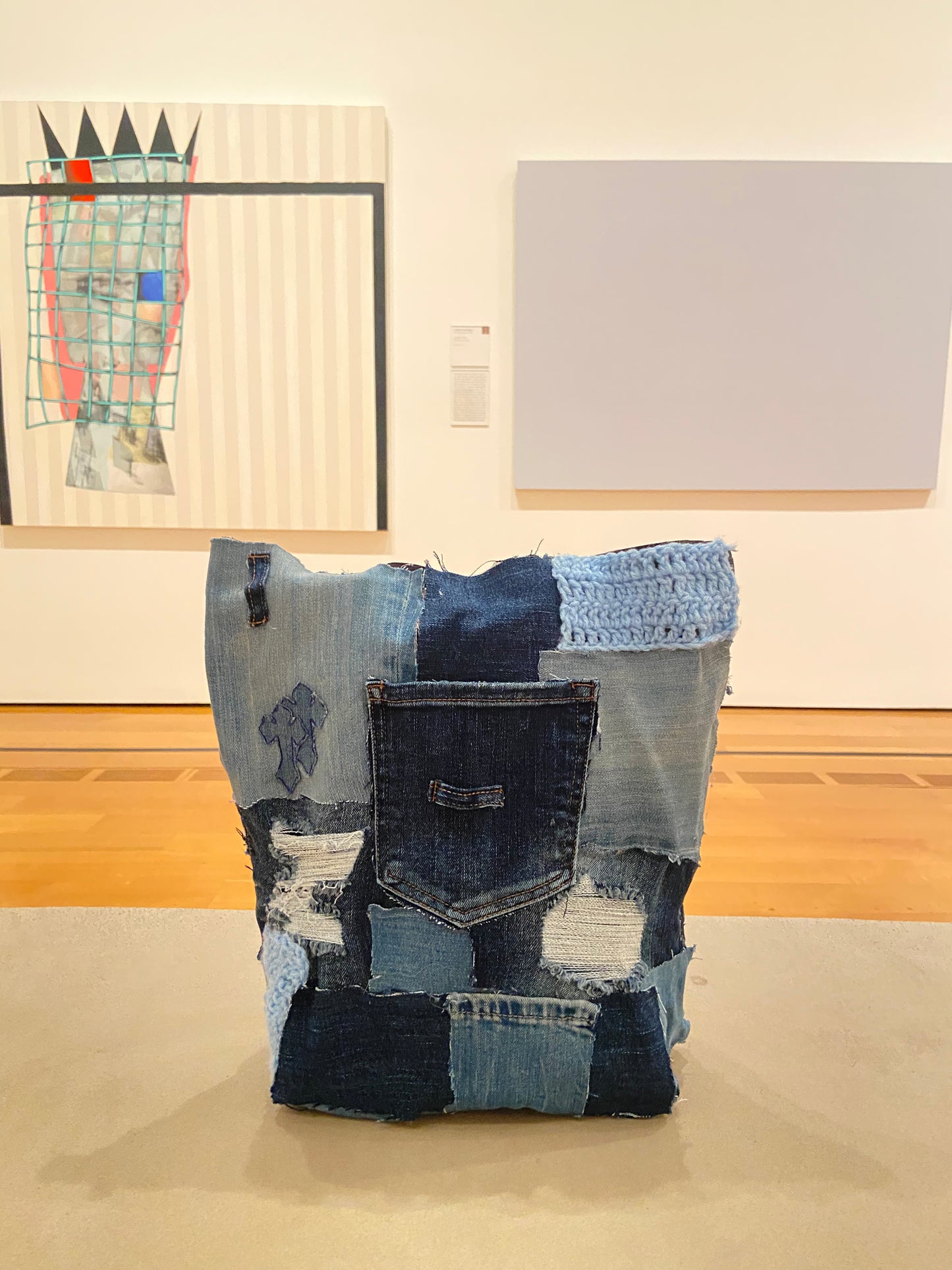 Denim Patchwork Tote Bag