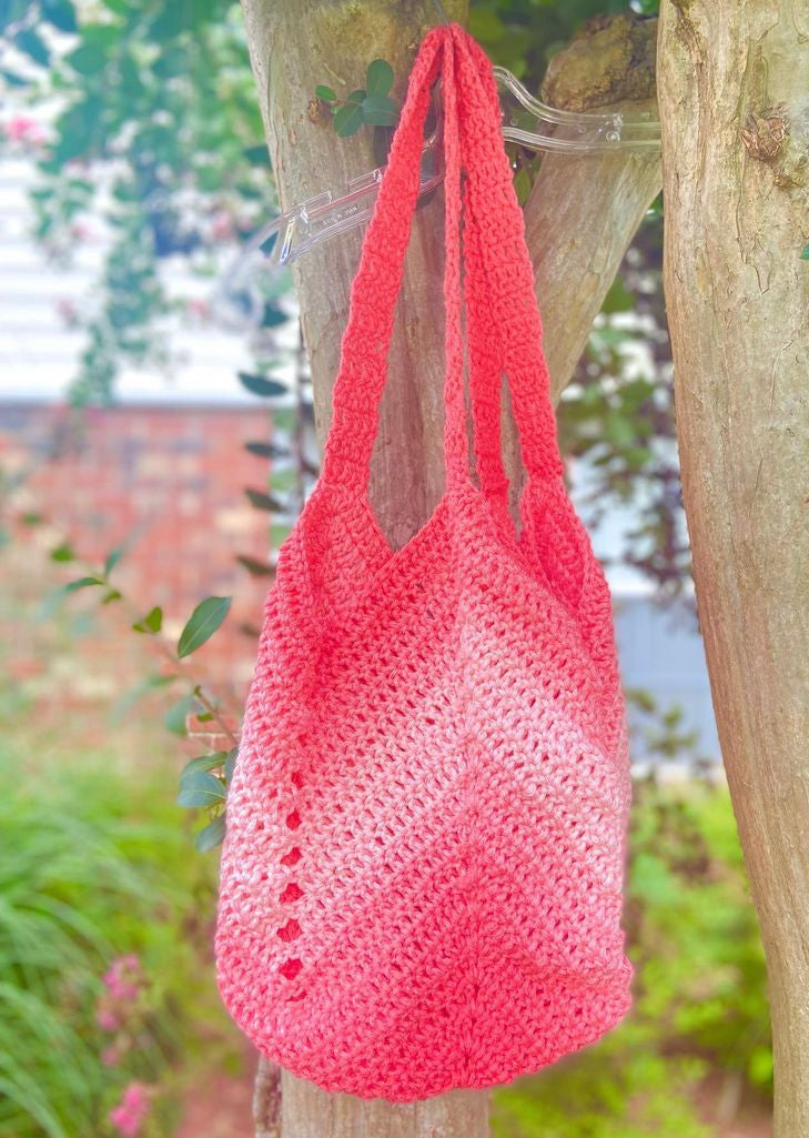 Crochet Chevron Tote Bag