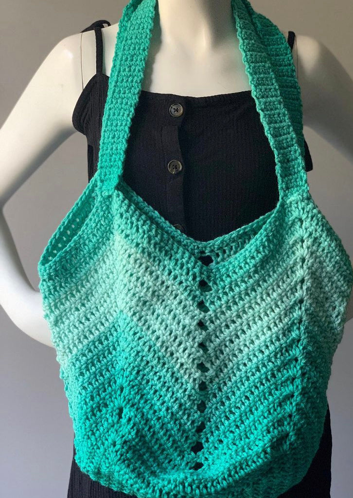 Crochet Chevron Tote Bag