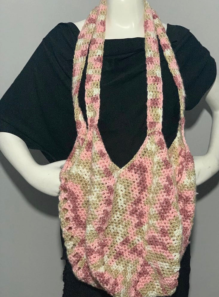 Crochet Chevron Tote Bag