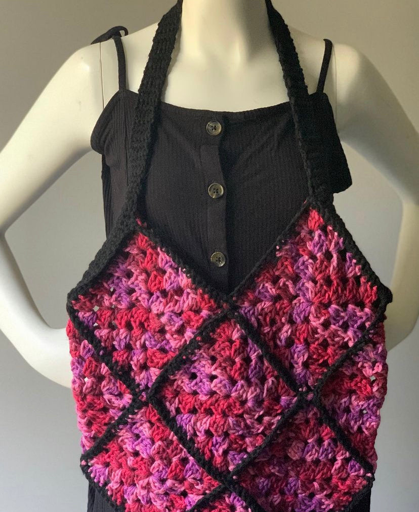 Crochet Granny Square Tote Bag