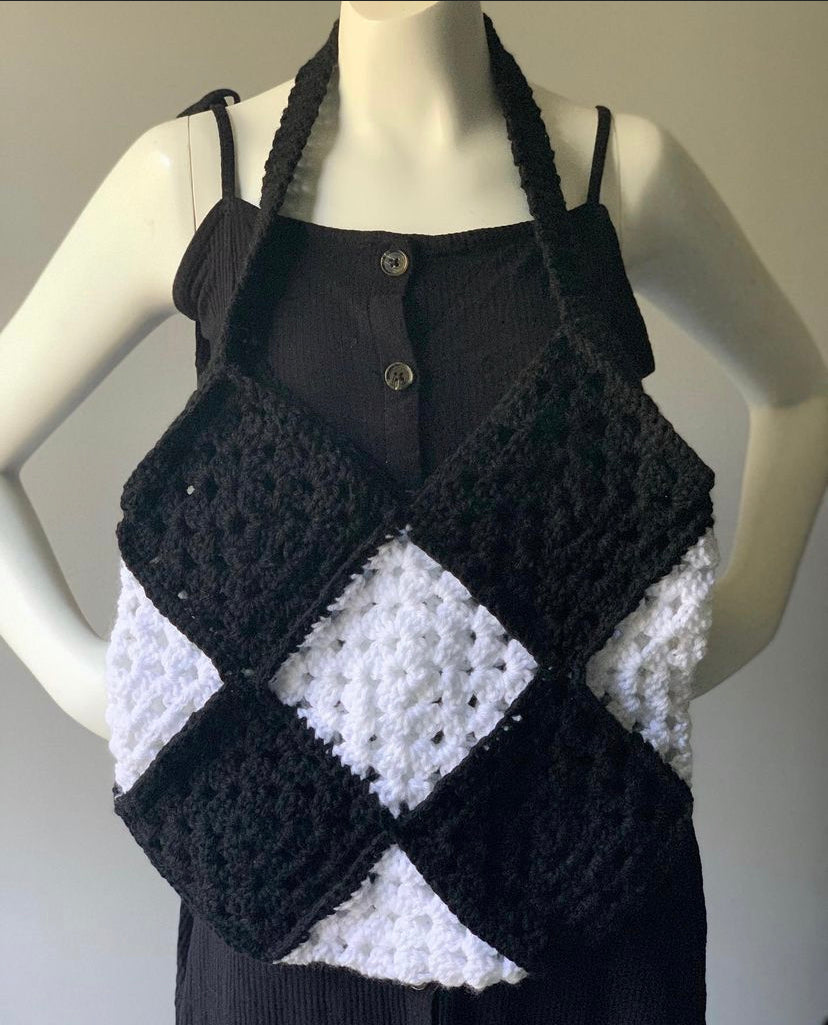 Crochet Granny Square Tote Bag